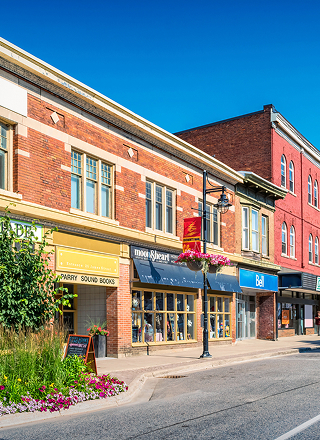 City Street with Buildings