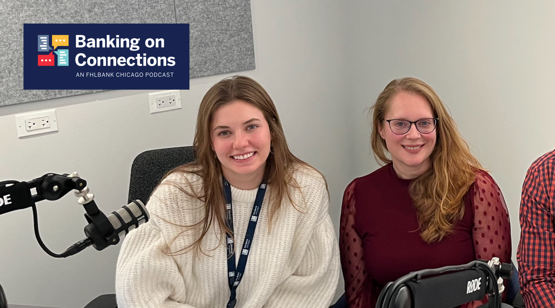 Clara Biolo-Thompson, Senior Community Investment Operations Specialist at FHLBank Chicago, and Jen Schaefer, Community Investment Operations Specialist in Studio Feature Size