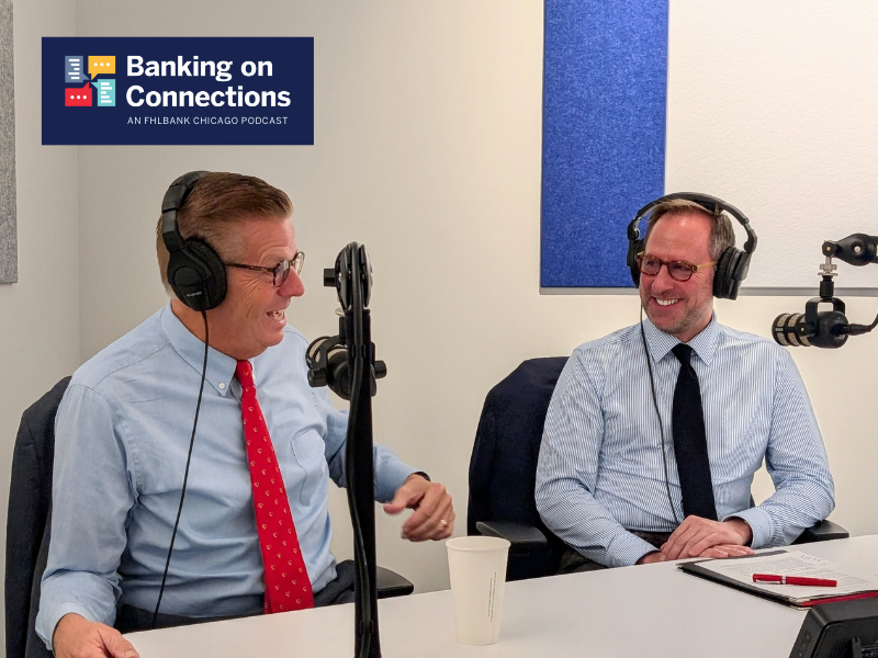 Randy Hultgren, President and CEO of the Illinois Bankers Association, joins Dave Feldhaus, SVP, Director of External Affairs at FHLBank Chicago in the studio, Small Version
