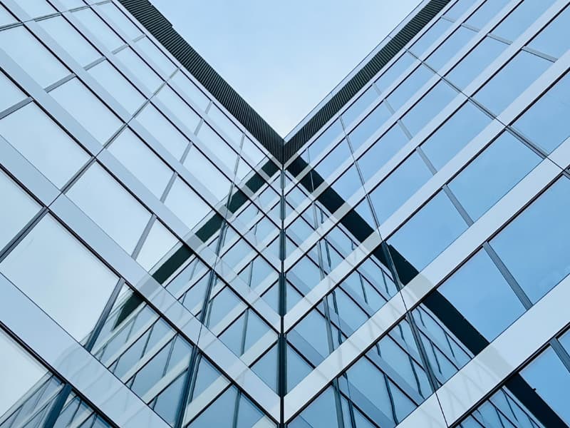 Large all glass building