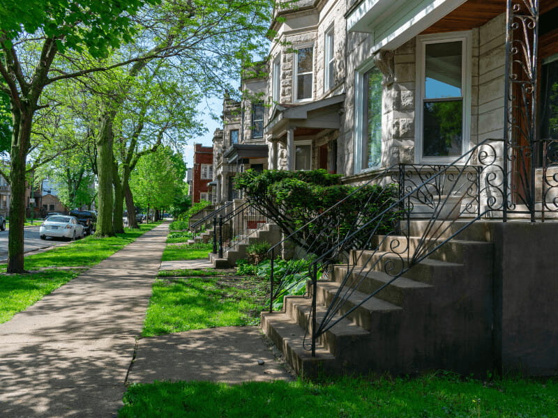 Green Midwestern Neighborhood Street