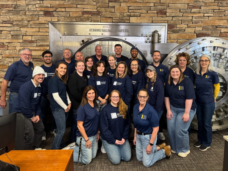 First State bank Staff and FHLBank Staff pose for group shot